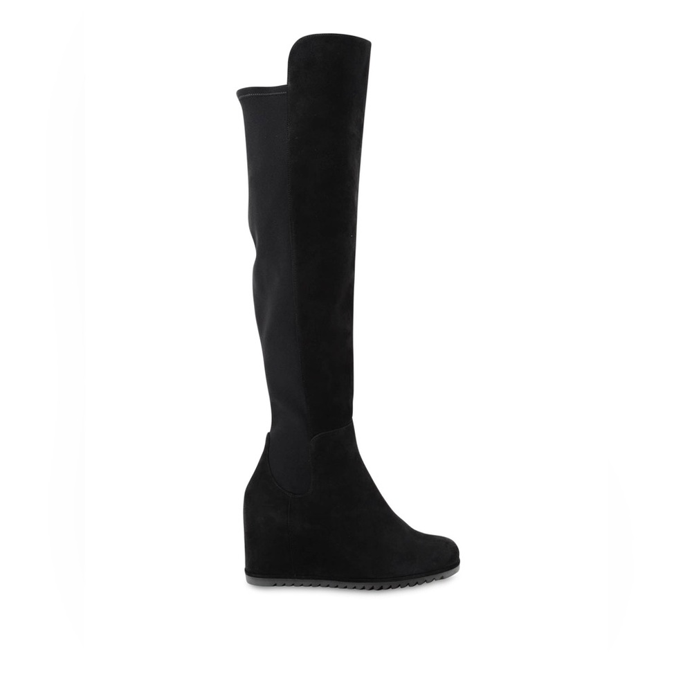 Stuart Weitzman suede over the knee wedge boots